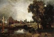 John Constable Dedham Lock and Mill oil